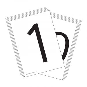 Simple A4 Number Cards 1-10