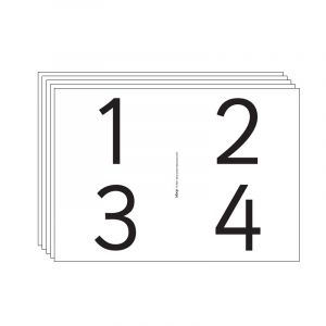Simple Number Cards Quad 1-10
