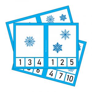 Winter Snowflake Subitising Cards
