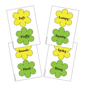 Wow Words on Yellow and Green flowers